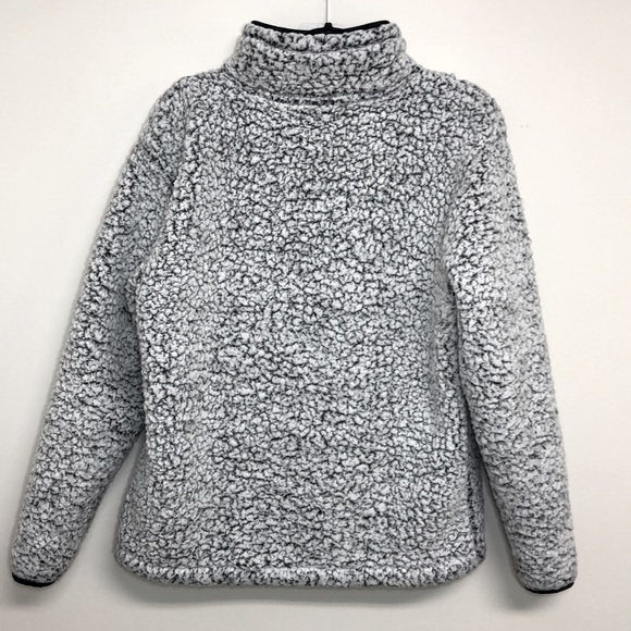 VS PINK Sherpa Half Zip Gray Size Medium - Picture 6 of 7